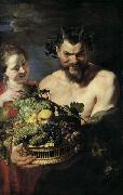 Peter Paul Rubens Satyr und Madchen mit Fruchtekorb France oil painting artist